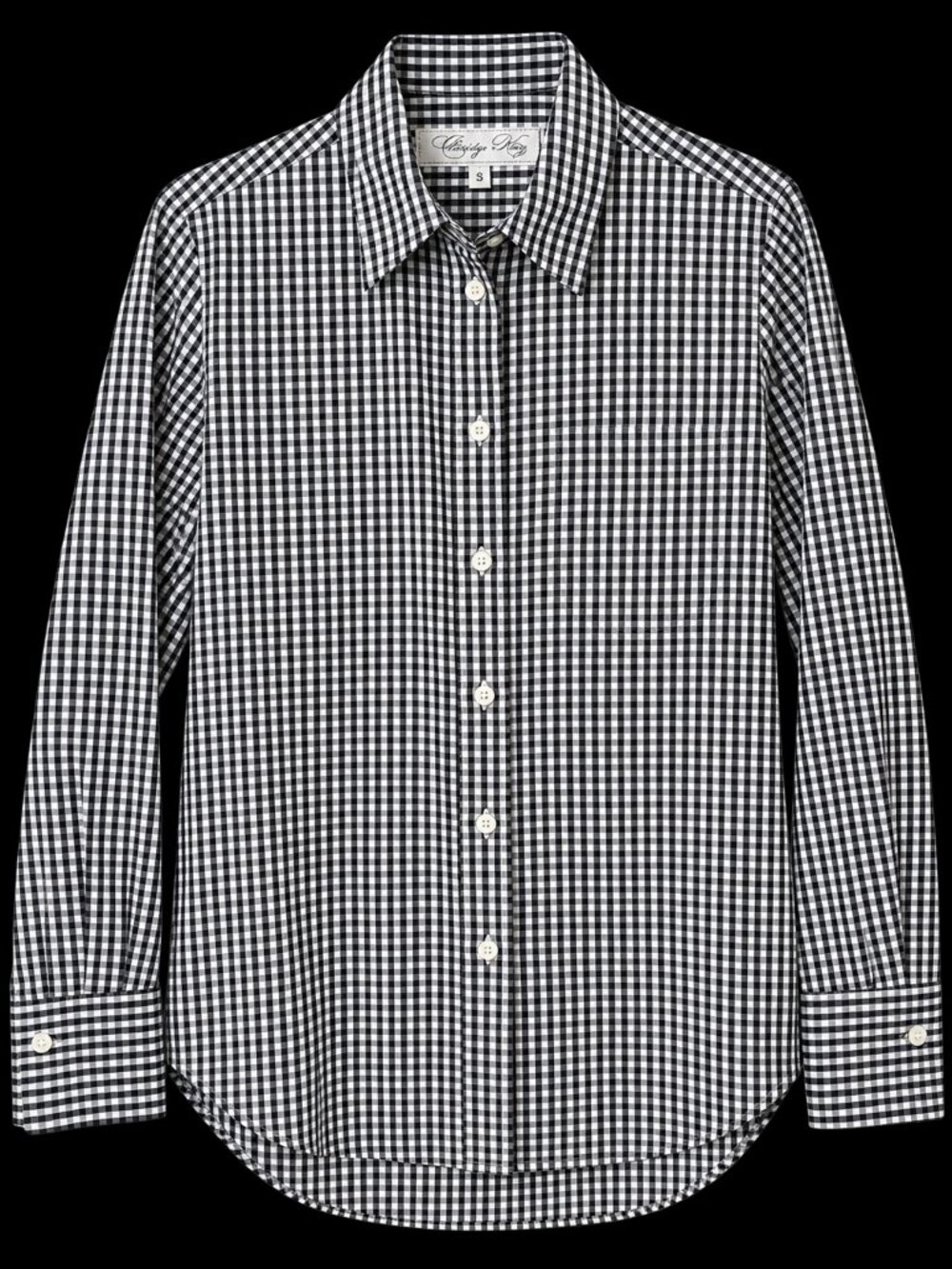 Claridge + King Black & White Gingham Button Down Shirt – Size Small